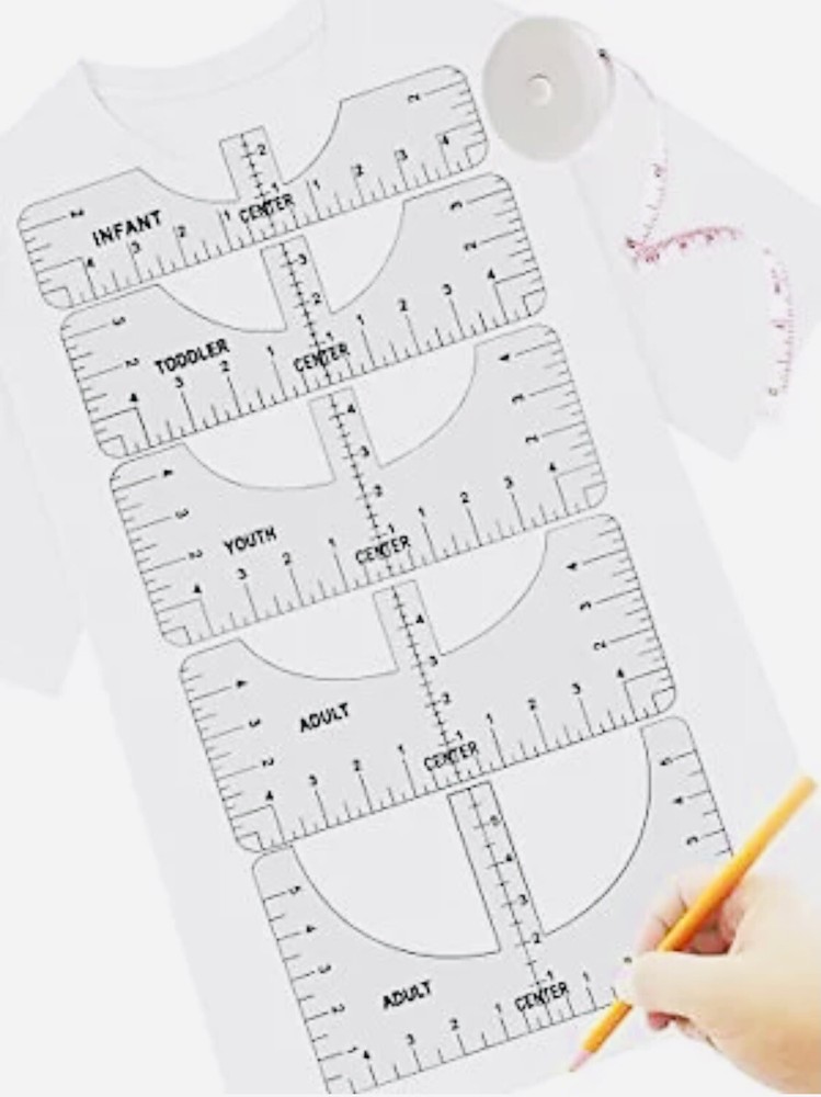 3 Packs -7 Pcs Tshirt Ruler Guide Alignment Tool Set Sublimation Blanks Shirt
