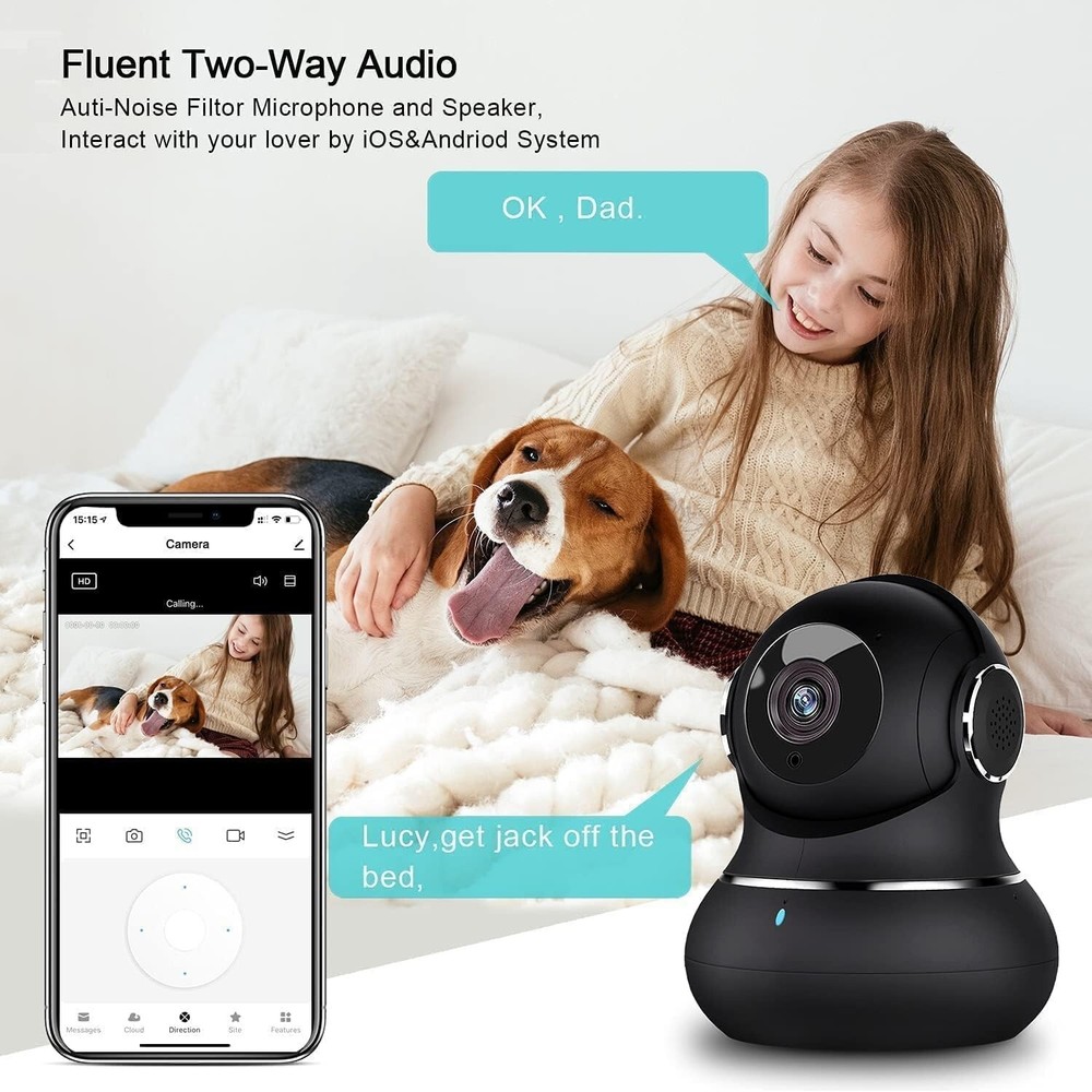 litokam 2K Indoor Security Camera, 360° Cameras