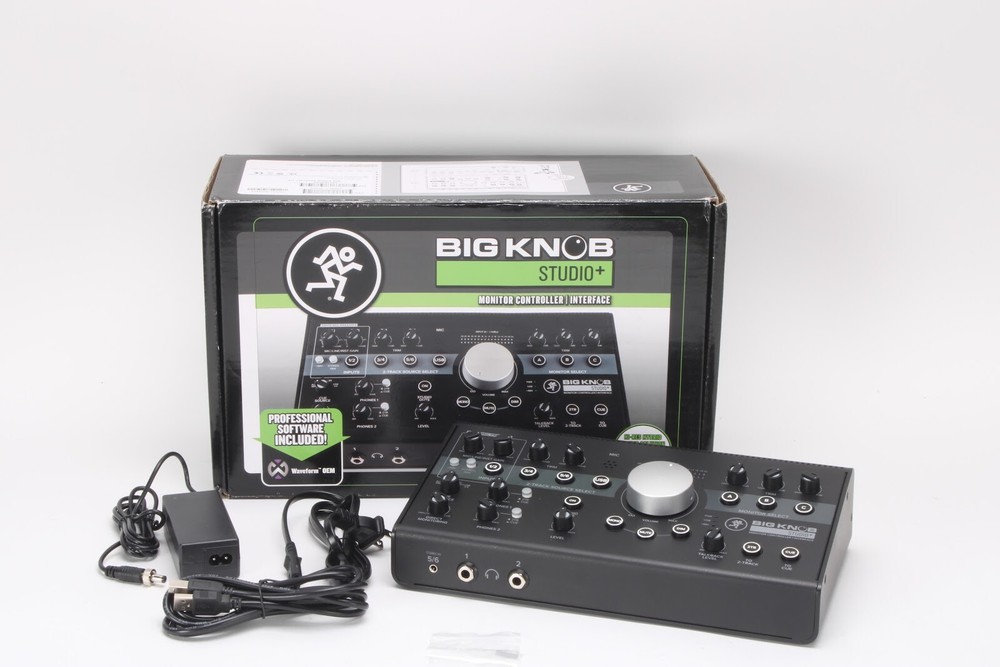 Big Knob Studio+ Monitor Controller Interface W/ Power Cable, USB Cable, and Box