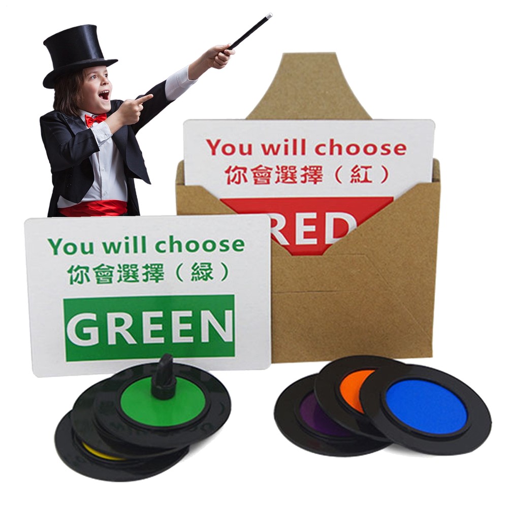 Predict-A-Color Magic Trick Domino Spots Mind Read Magic Trick Prediction Pocket
