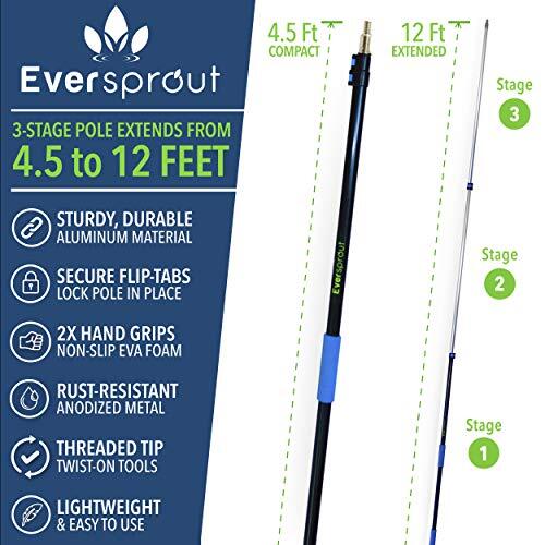 EVERSPROUT Telescoping Boat Hook | Floats, Scratch-Resistant-3 FOOT POLE