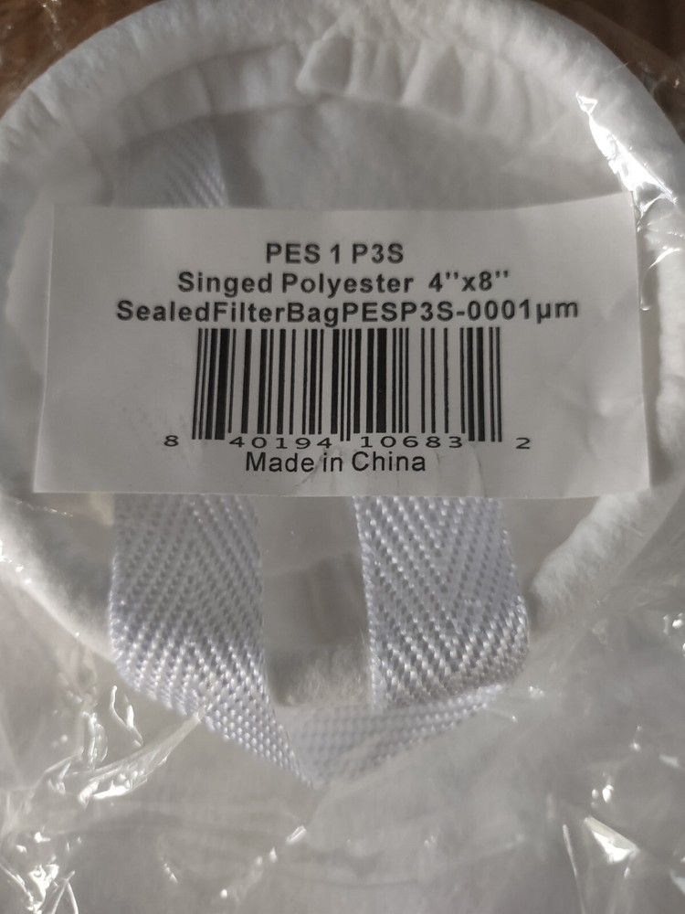 Duda Diesel Polyester Felt Filter Bag PESP3S Size#3 4"x8" 1 Micron