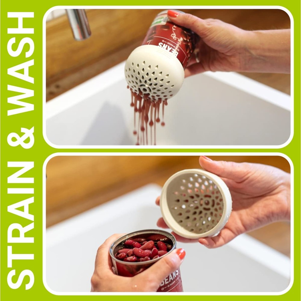 (PINK) Nesting Can Strainer Mini Colander Set - Space Saving Small Colanders ...