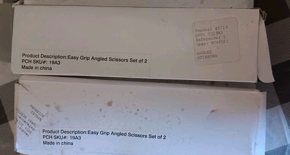 12 Pairs EASY GRIP ANGLED SCISSORS