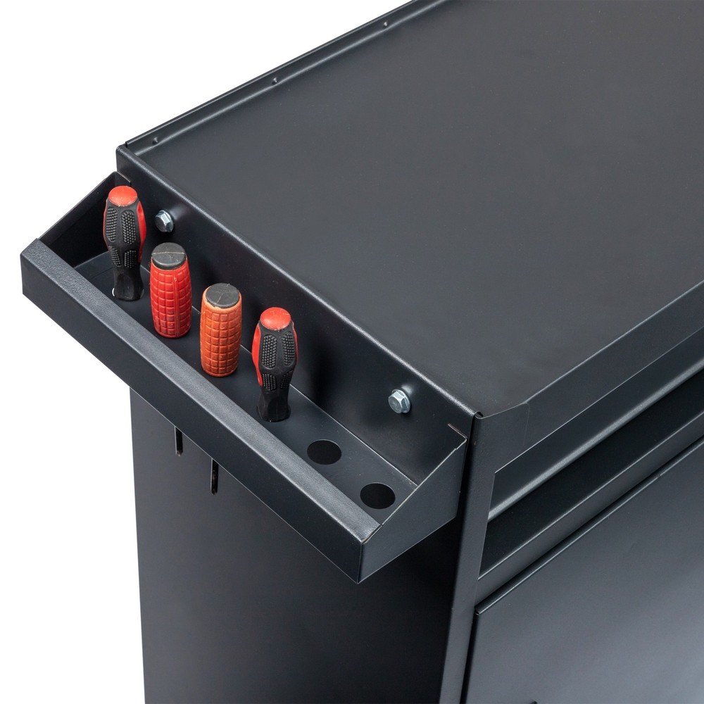 4-Drawer Rolling Tool Cabinet with Bottom Storage & Handle for Garage Workshop