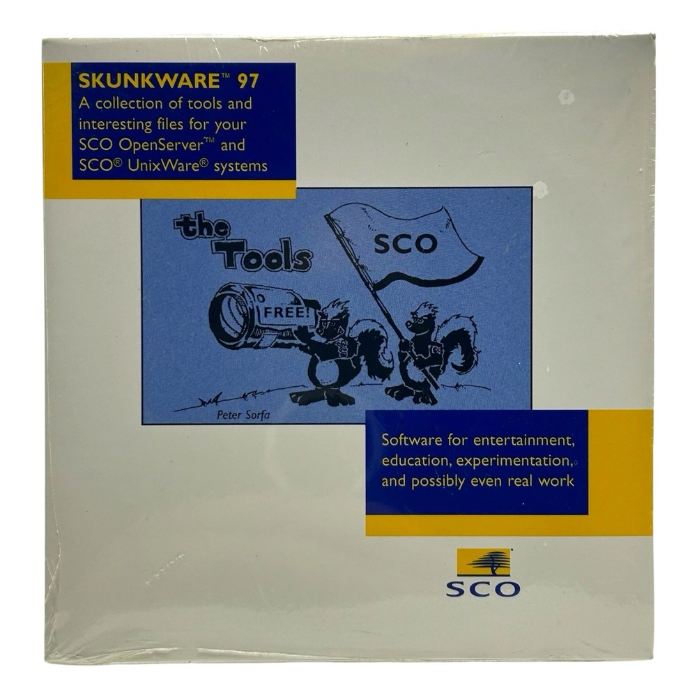 SCO Skunkware 97 OpenServer & UnixWare Tool Collection CD-ROM Brand New Sealed
