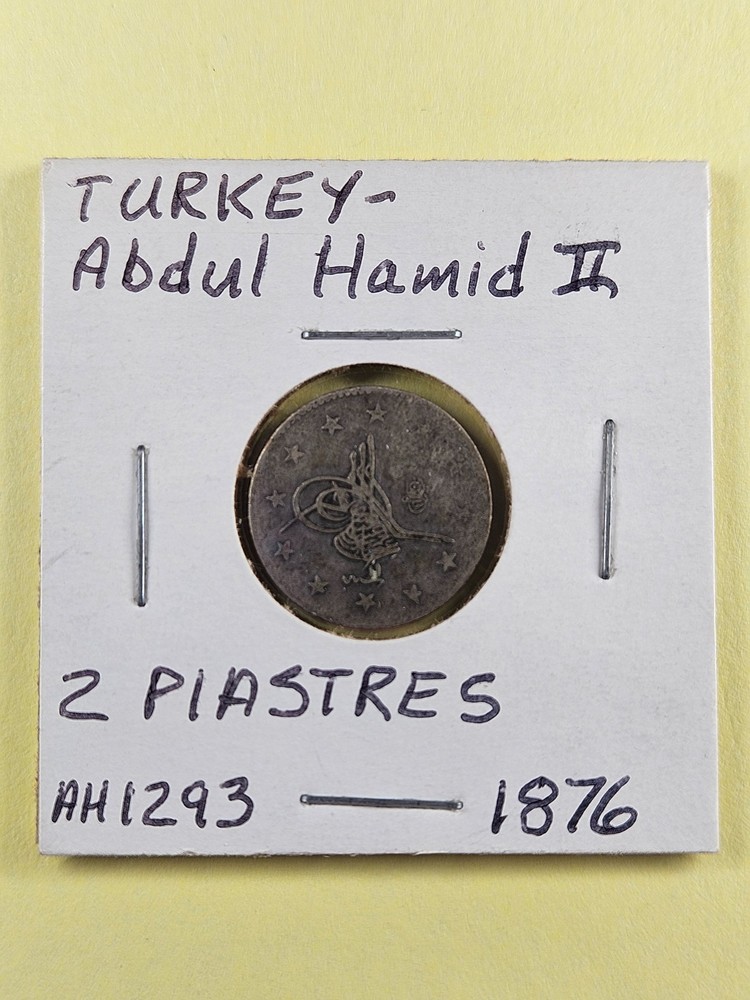 COINS - TURKEY - 2 PIASTRES AH1293 - 1876