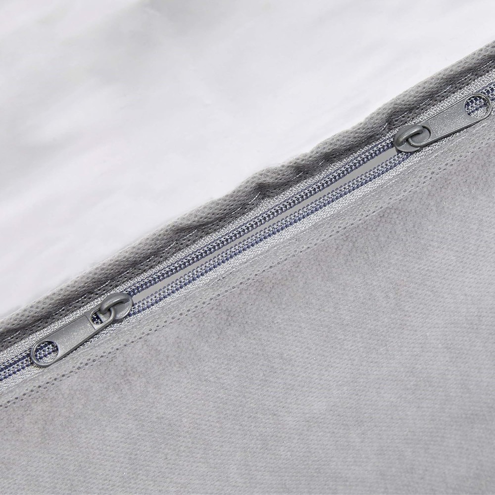 Versatile Fabric Under Bed Storage Containers with Zipper Closure - 2-Pack, Gray
