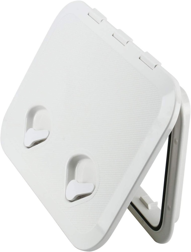 White Marine Deck Access Hatch 17.3“×12.4" Boat Hatch & Lid Rectangle Deck Hatch