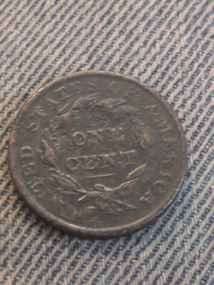 1837 Coronet Head Large Cent Great Details Corroded