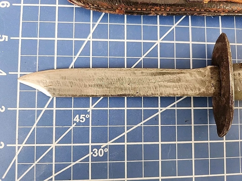 Antique D.E. Perry Handmade Custom Fighting Knife With Sheath! 1887!
