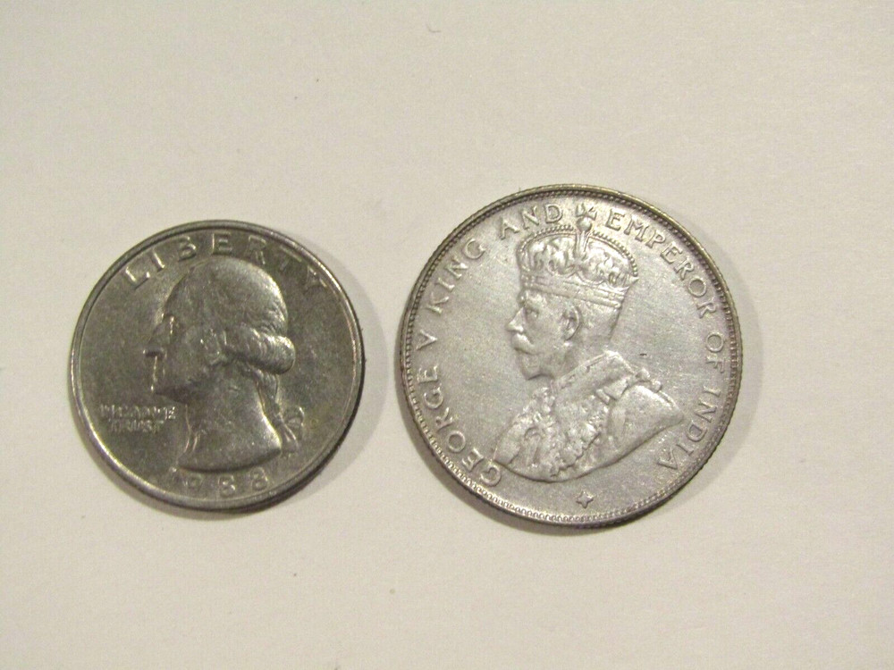Straits Settlement 1920 50 Cents Silver Coin