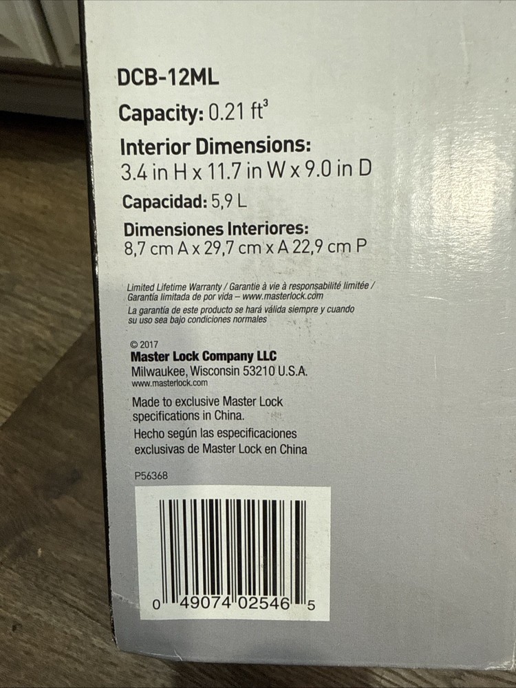 Master Lock Keyed Cash Box with Handle - New