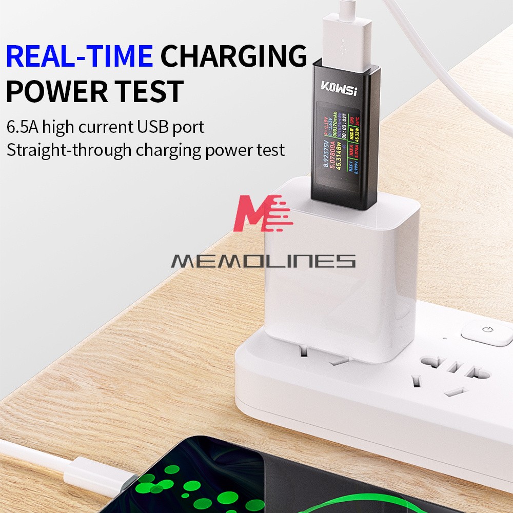 1.06" IPS Multi-function USB Tester Voltage Ammeter Power Meter DC 4-30V 0-8A