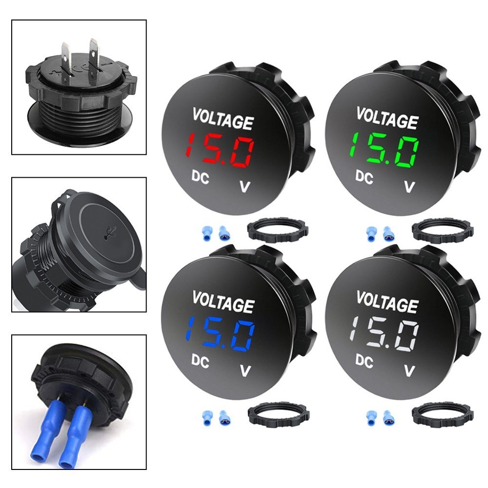 Optimal Performance Voltmeter for Modified Motorcycle Car Battery 12V24V System