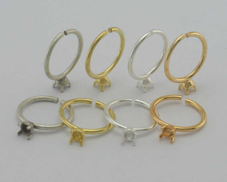 Base Blank Blank Cup SS24 Bezel Adjustable Silver - gold - raw brass 4299