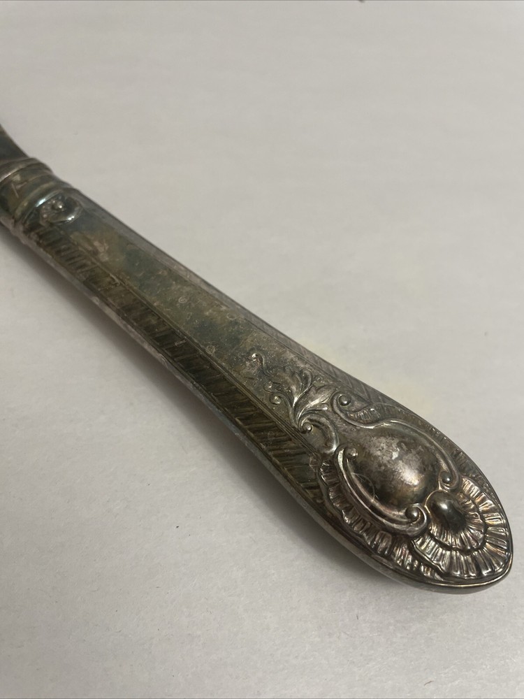 Silver Plate Handle Fish Knife Fork Old Vtg Antique Utensil Set