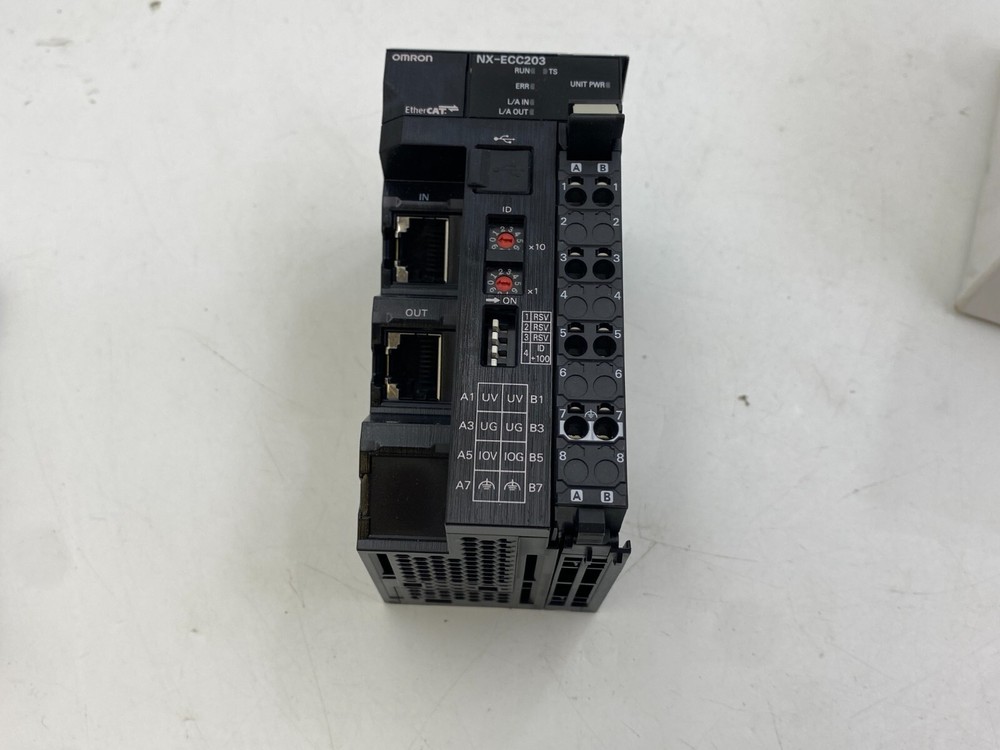 Omron NX-ECC203 EtherCat Communication Coupler 2Port 10 Amp 5-24VDC Series NX