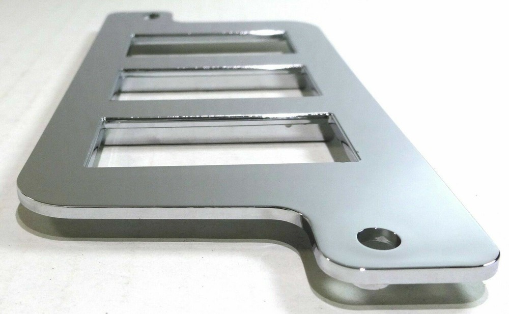 rocker switch panel bottom left side chrome plastic Freightliner Century 3 hole