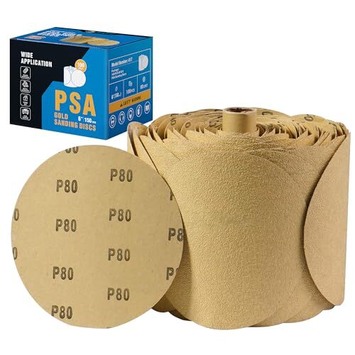 S SATC 100 PCS PSA Sanding Discs 6 Inch Adhesive Backed  Assorted Styles