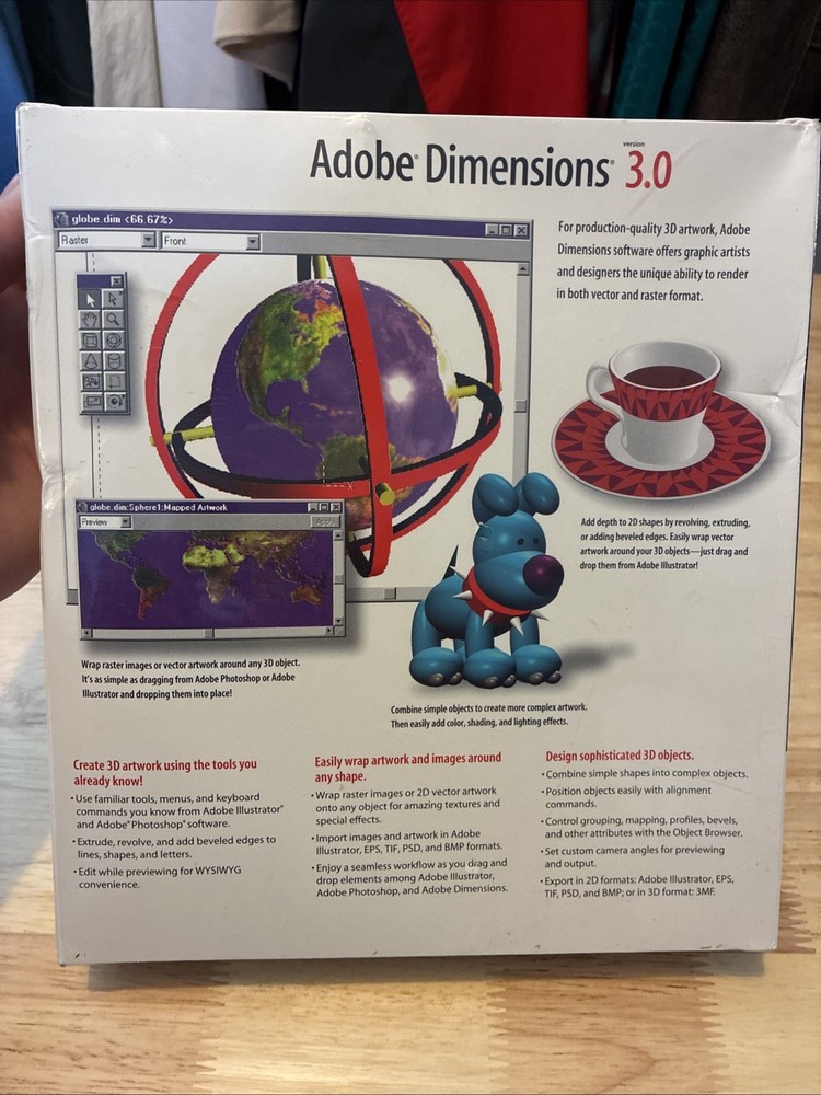 ADOBE Dimensions 3.0 Software Retail Version Windows *NEW/sealed