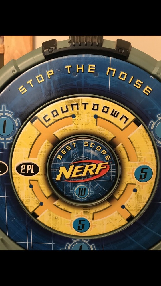 NERF Tech Target “Stop The Noise” Talking Electronic Dart / Scoreboard NO Gun