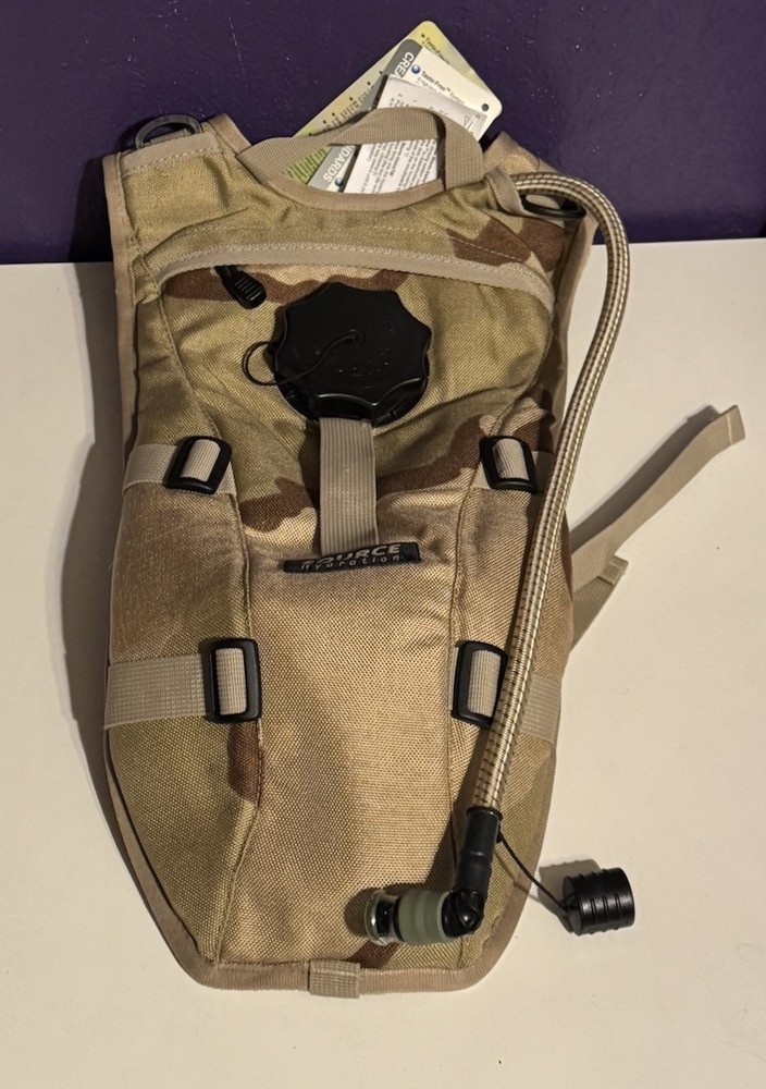 SOURCE HYDRATION TACTICAL MILITARY 3L 100OZ DESERT CAMO SYSTEM PACK W/ BLADDER