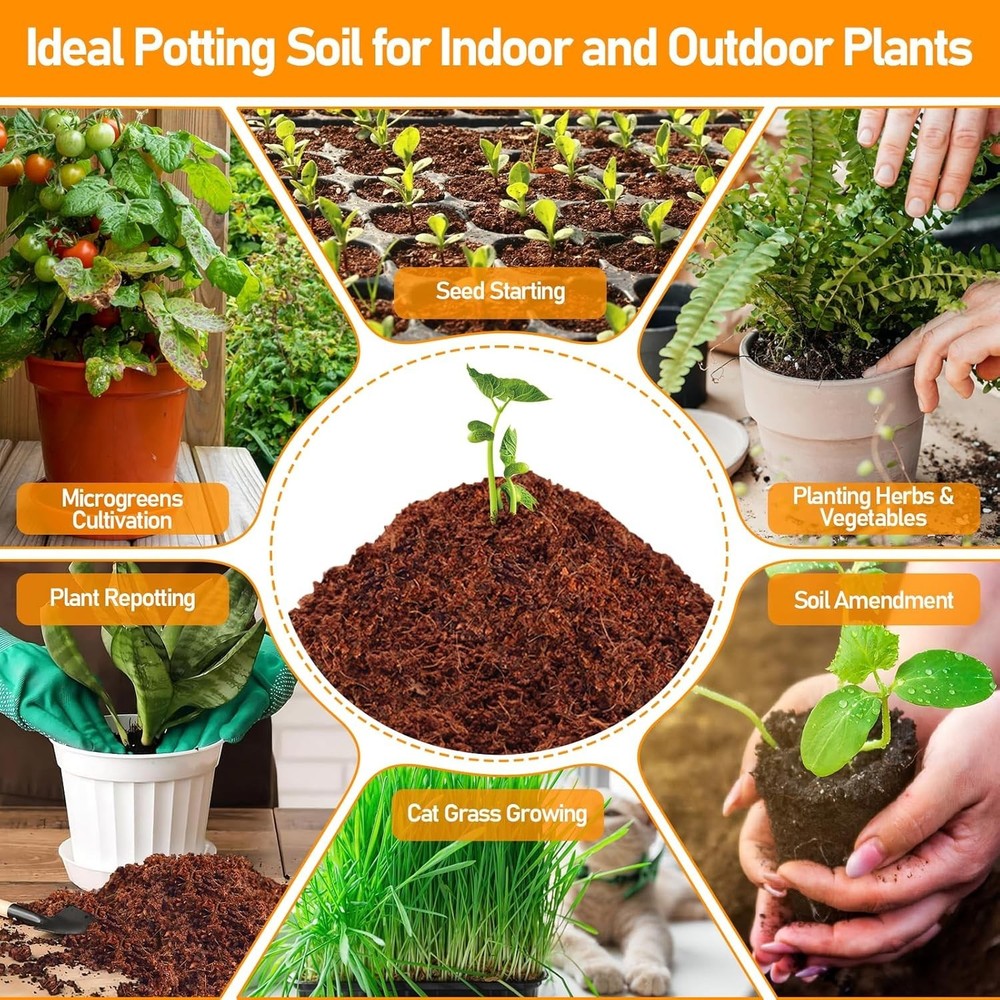 50Pcs Coco Coir Seed Starter Pellets 30mm Compressed Soil Plugs Organic Peat
