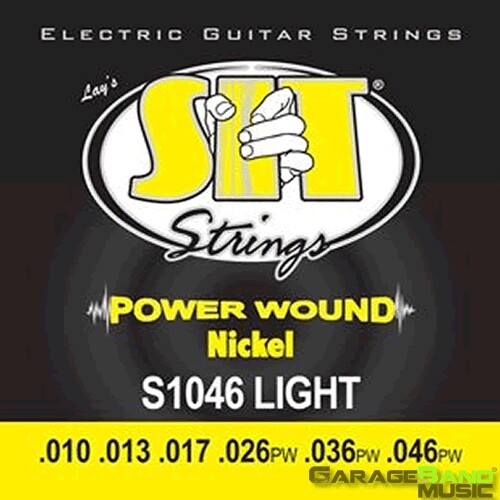 SIT Strings S1046 Power Wound Electric Guitar Strings, Light, 10-46