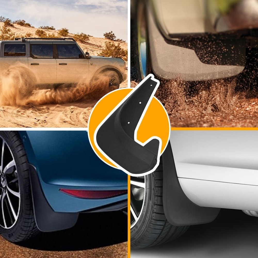 4PCS Universal Car solid Wearing Mud Flaps Splash Guards Front Rear Fender