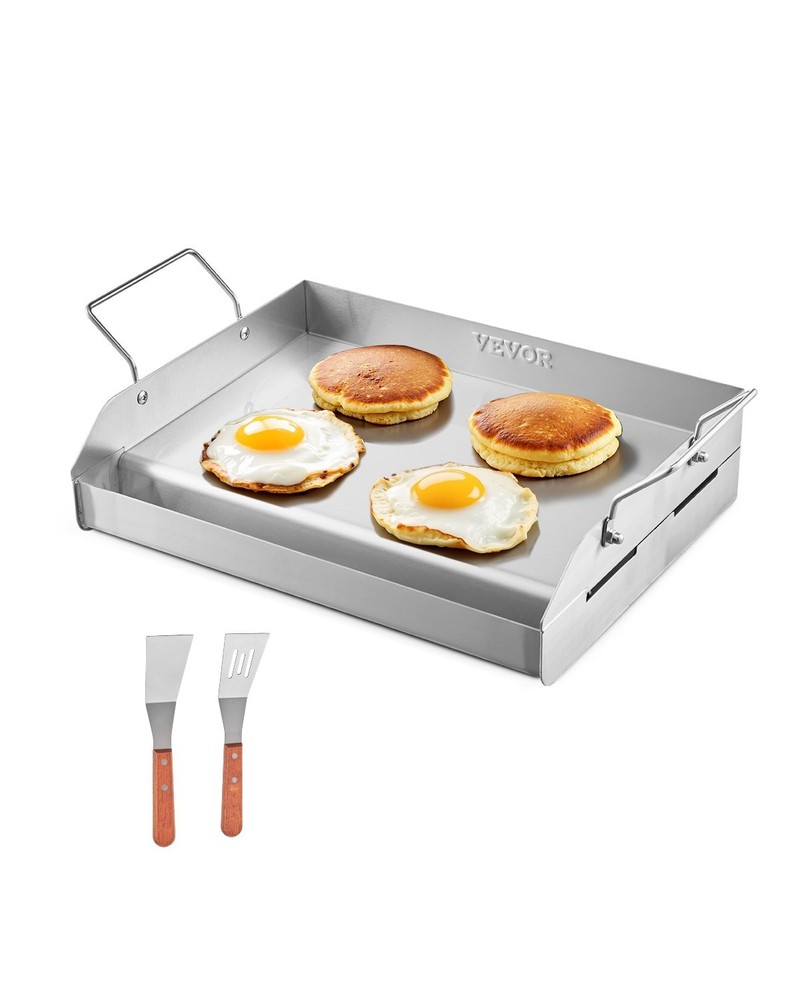 Stainless Steel Griddle 17x13 inch Universal Flat Top Rectangular Plate Ga