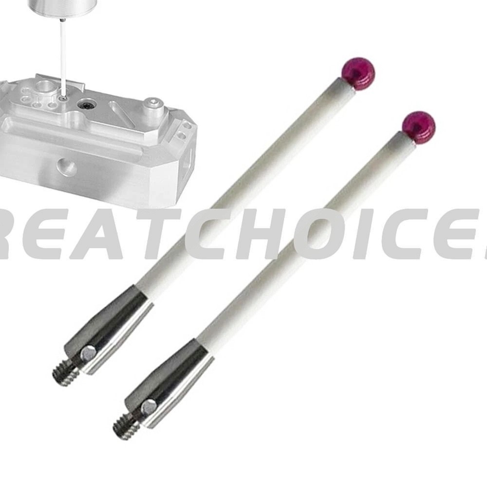 A-5000-3712 6mm Ruby Ball 100mm Ceramic Stem Renishaw CMM Probe Stylus 2PC