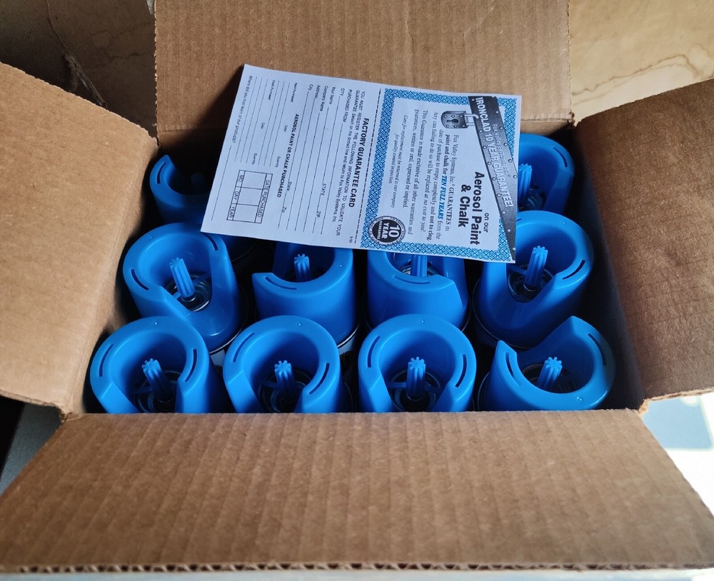 12 Pack Case Fox Valley Systems Industrial Marking Paint Fluorescent APWA Blue