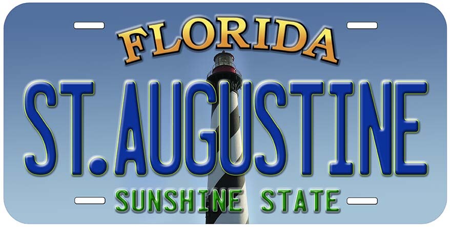 St Augustine Florida Novelty Car License Plate