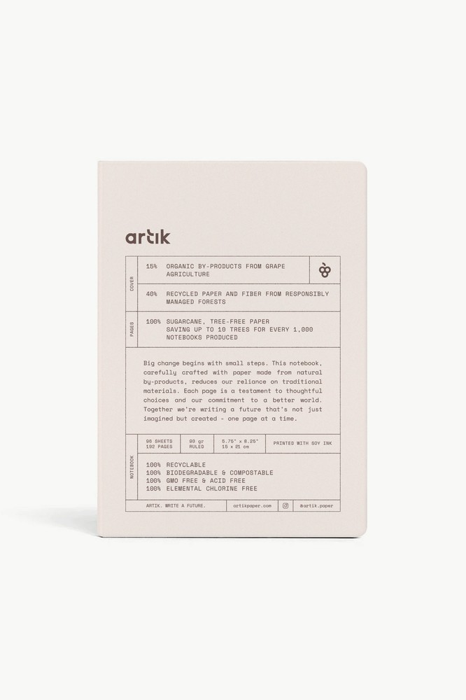 Artik A5 Notebook in Grape - Ruled - NEW