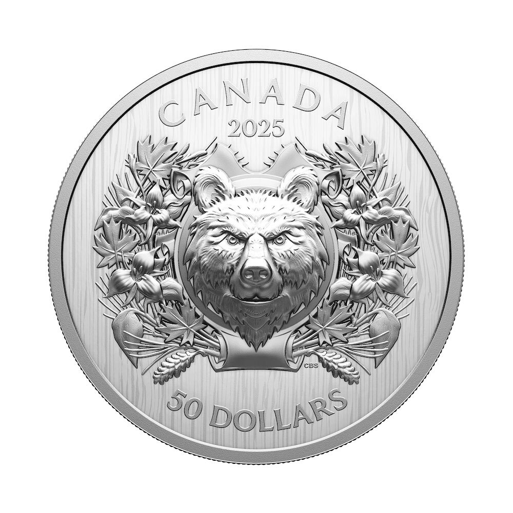 Canada 2025 $50 Proof Silver Heraldic Bear w/ OGP & COA