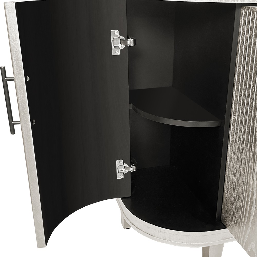 Modern Curved Sideboard 47.2-Inch Decorative Storage Cabinet,Console Table