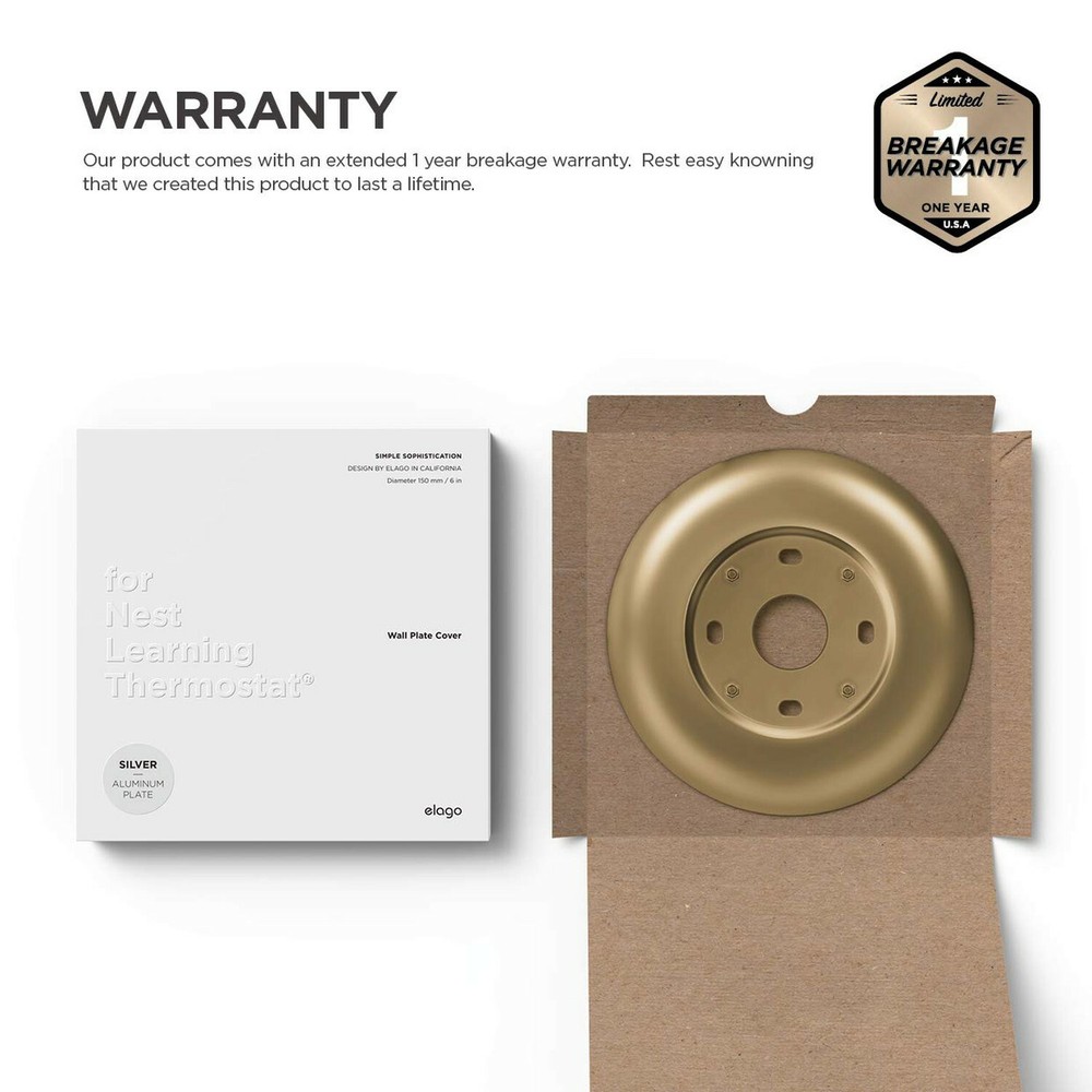 Google Nest Learning thermostat Wall Plate Cover - elago® [Brass]