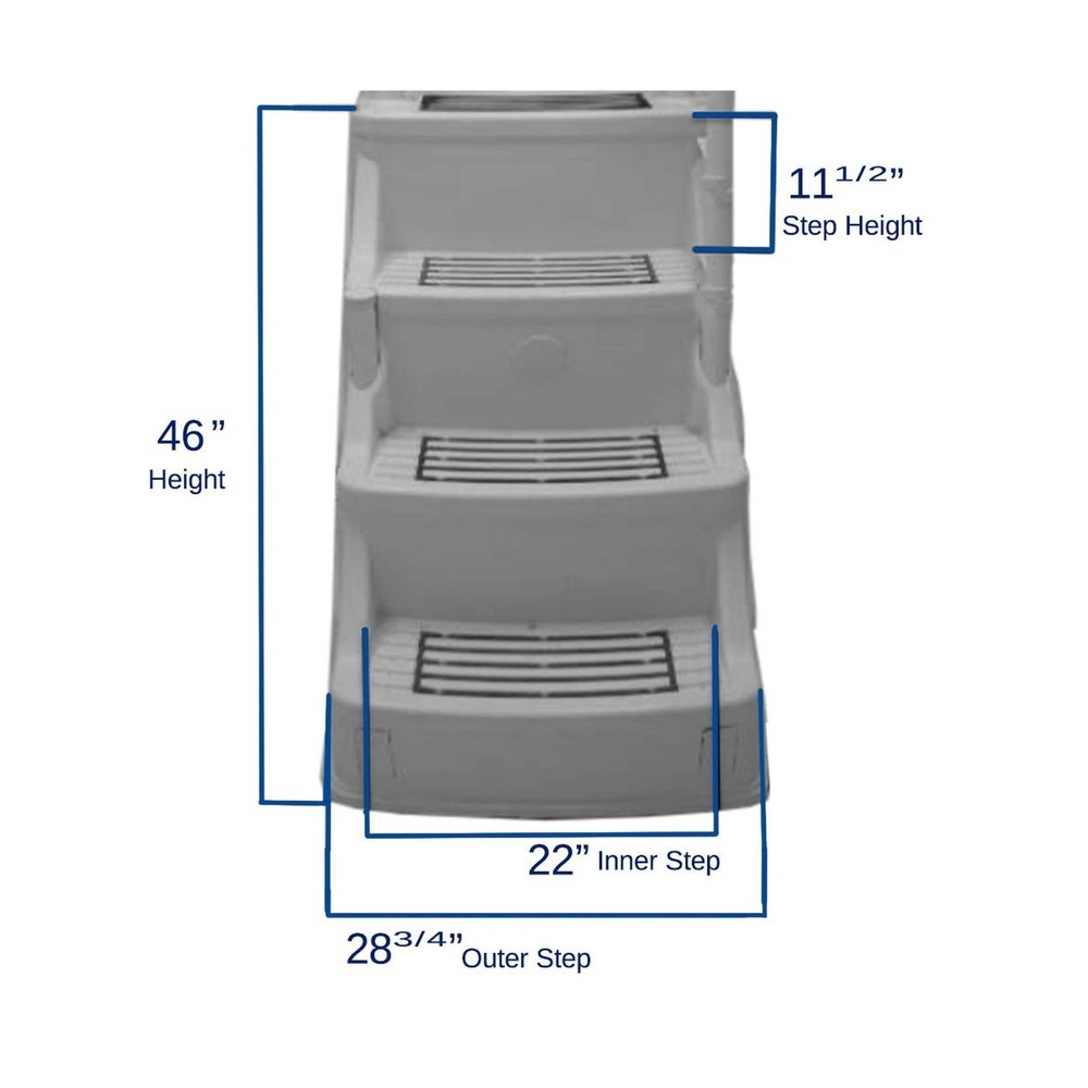 Drop in Step for Above Ground Pools White