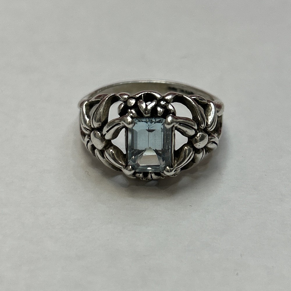 Vintage 925 Solid Sterling Silver Gemstone Ring