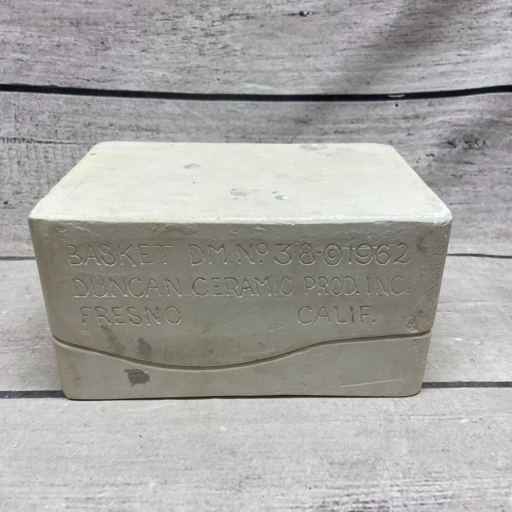 Vintage 1962 Duncan Ceramic Casting Mold Basket with Handle #38
