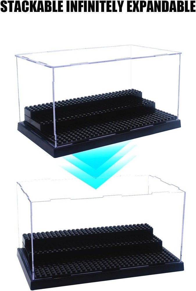 Minifigure Display Case for Action Figures Blocks, Dustproof Acrylic Display ...