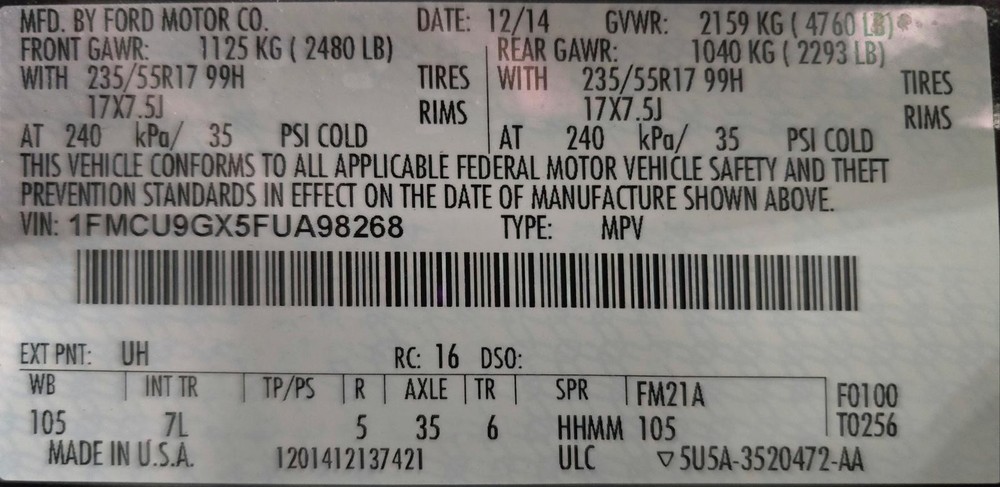 Used A/C Selector Switch fits: 2015 Ford Escape Front automatic temperature cont