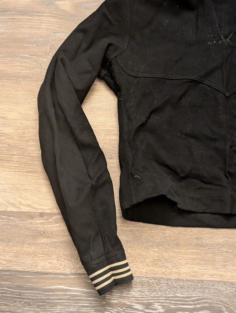 Vintage WW2 US Navy Naval Wool Uniform Pullover Top Crackerjack Sailor