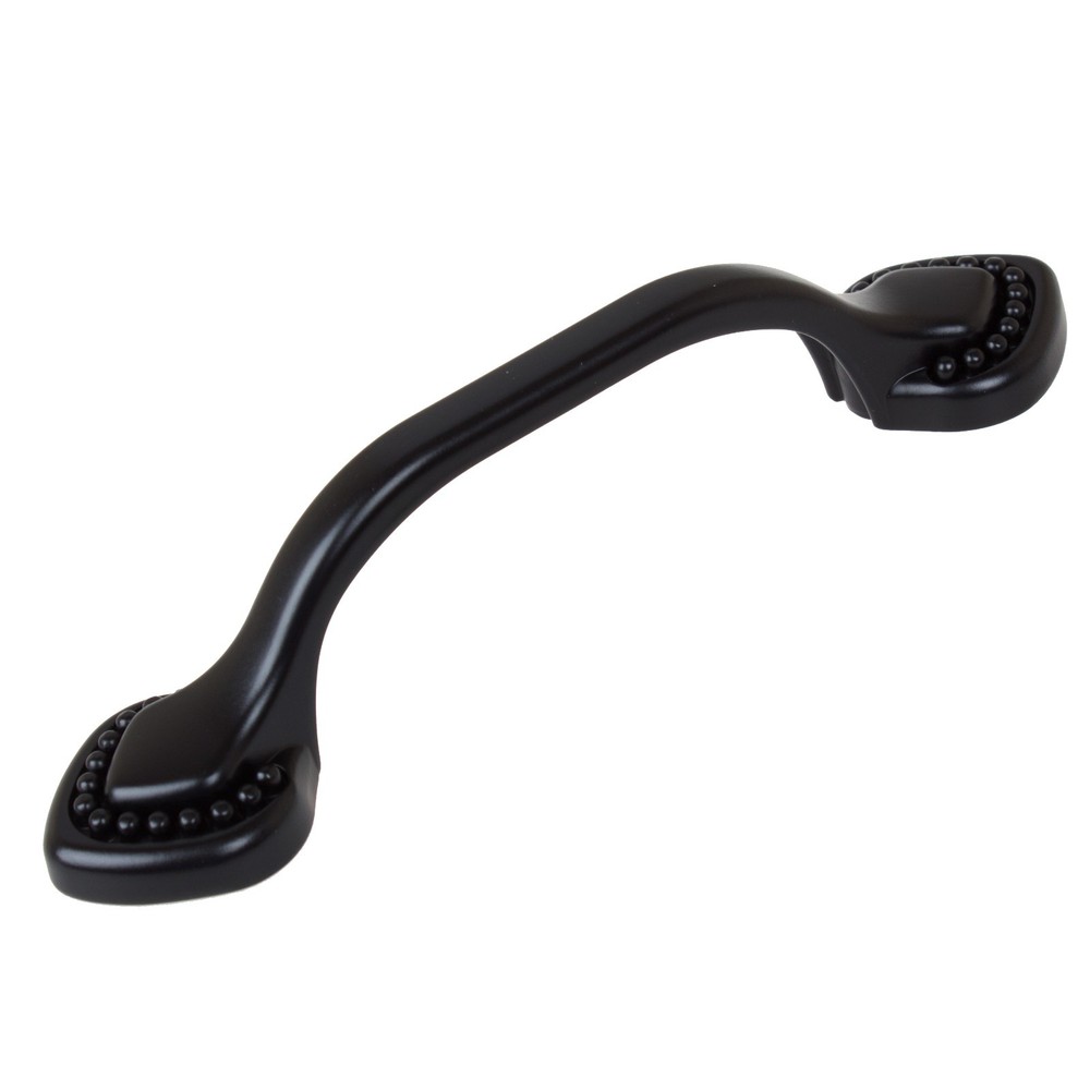 GlideRite 3" CC Beaded Spade Cabinet Hardware Pull Matte Black - 4354-MB-1