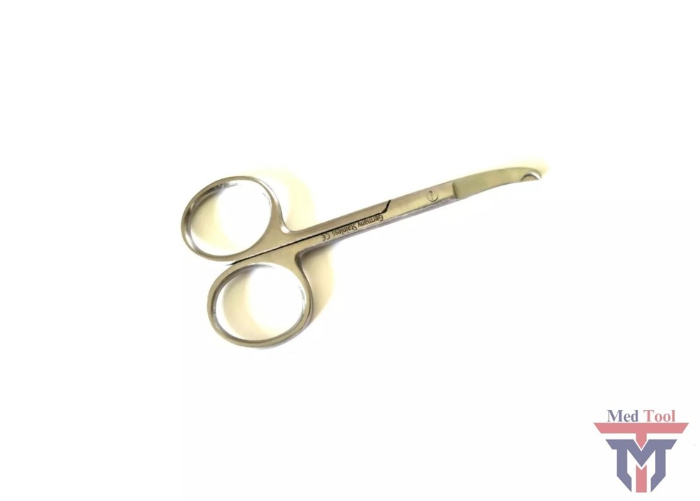 Spencer Stitch Suture Scissors 3.5" Small Hook Shaped Tip German Stainless