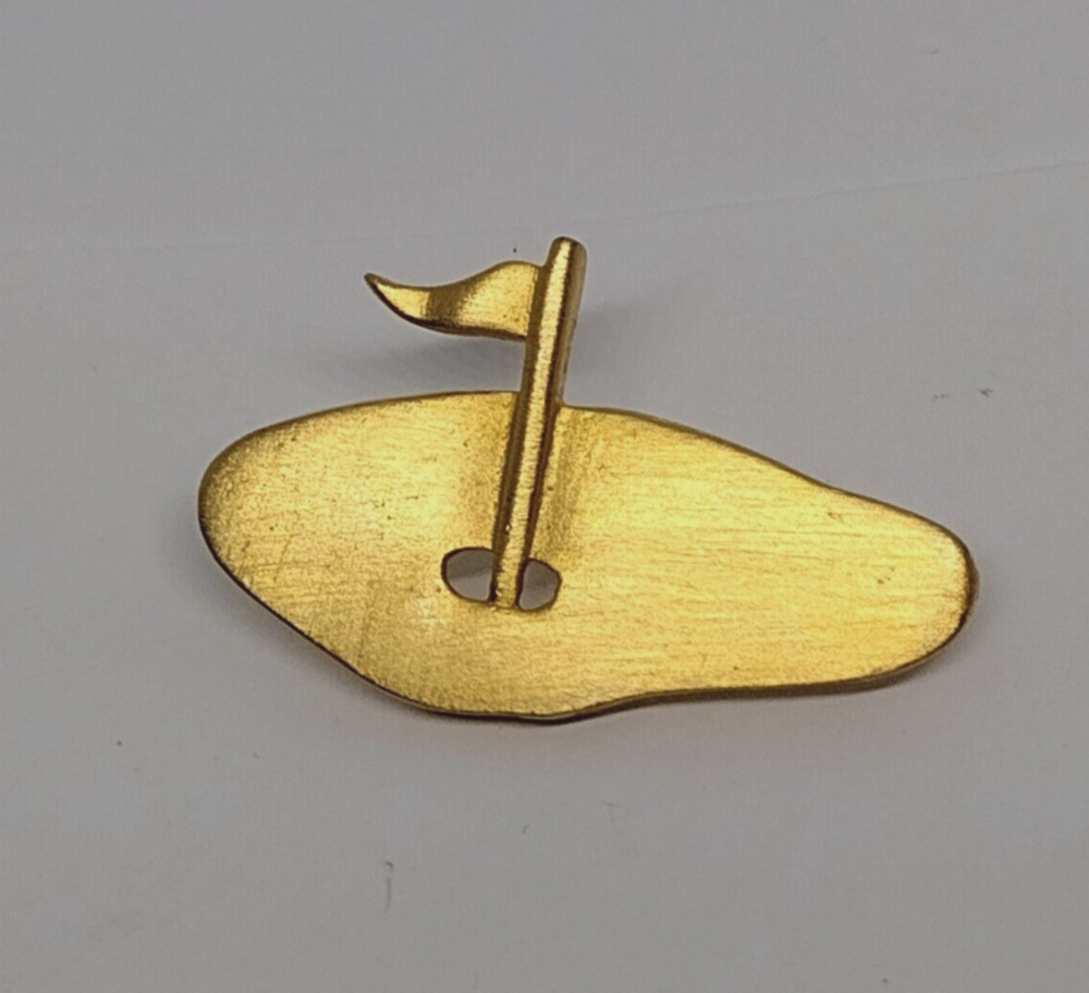 JJ Gold Tone Golf Mound Lapel Pin