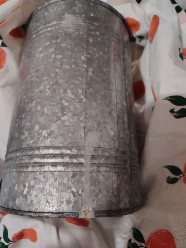 Galvanized Set Of 3 Decorative Canisters