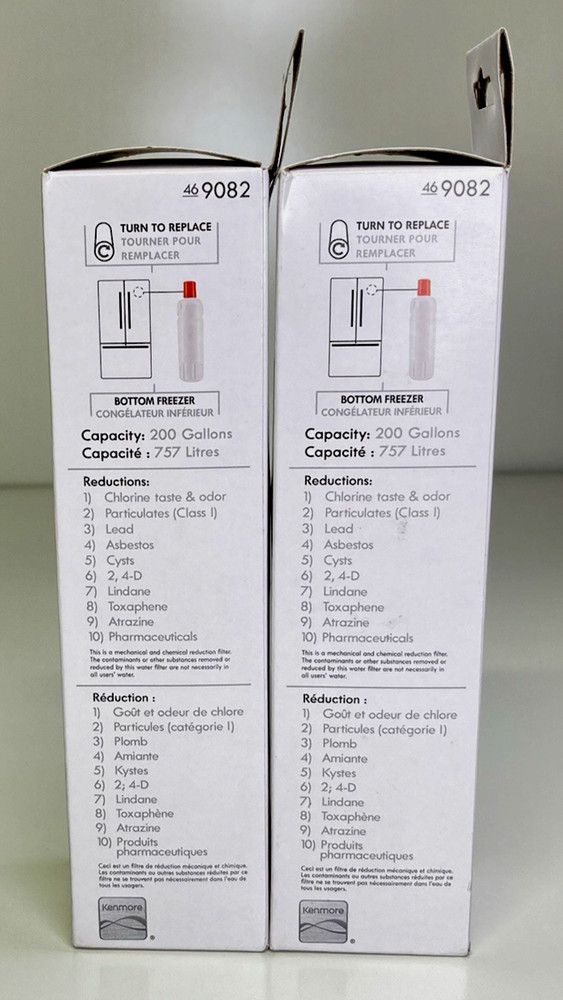 2- New, 9082 Replacement Refrigerator Filter Kenmore 46-9082,46-9903, Free Ship