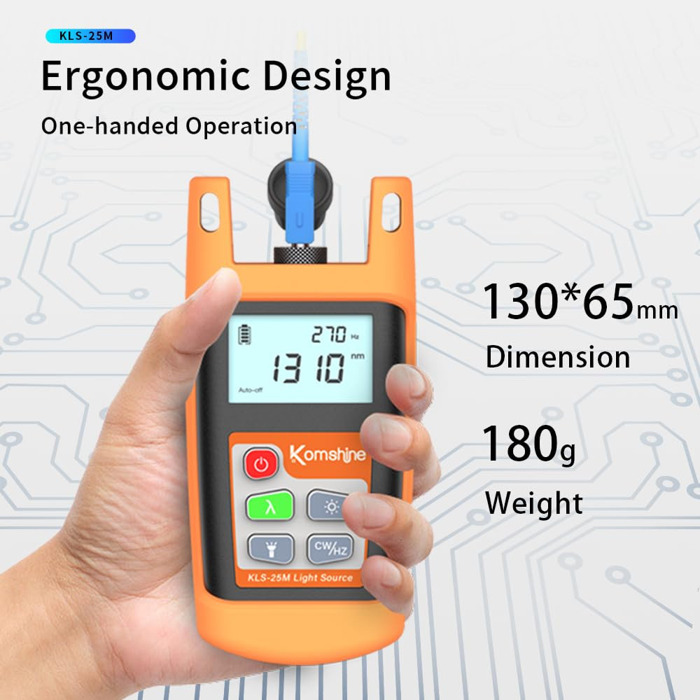 Compact Fiber Optic Light Source KLS-25M with Universal Interface & Case